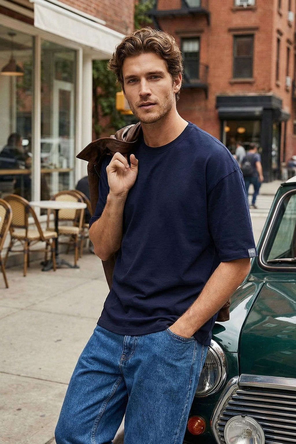 TRENDYOL MAN Beyaz Oversize/Genis Kesim Yaka Detayl? Etiketli %100 Pamuklu T-Shirt TMNSS25TS00057 - Trendyolmilla фото 13