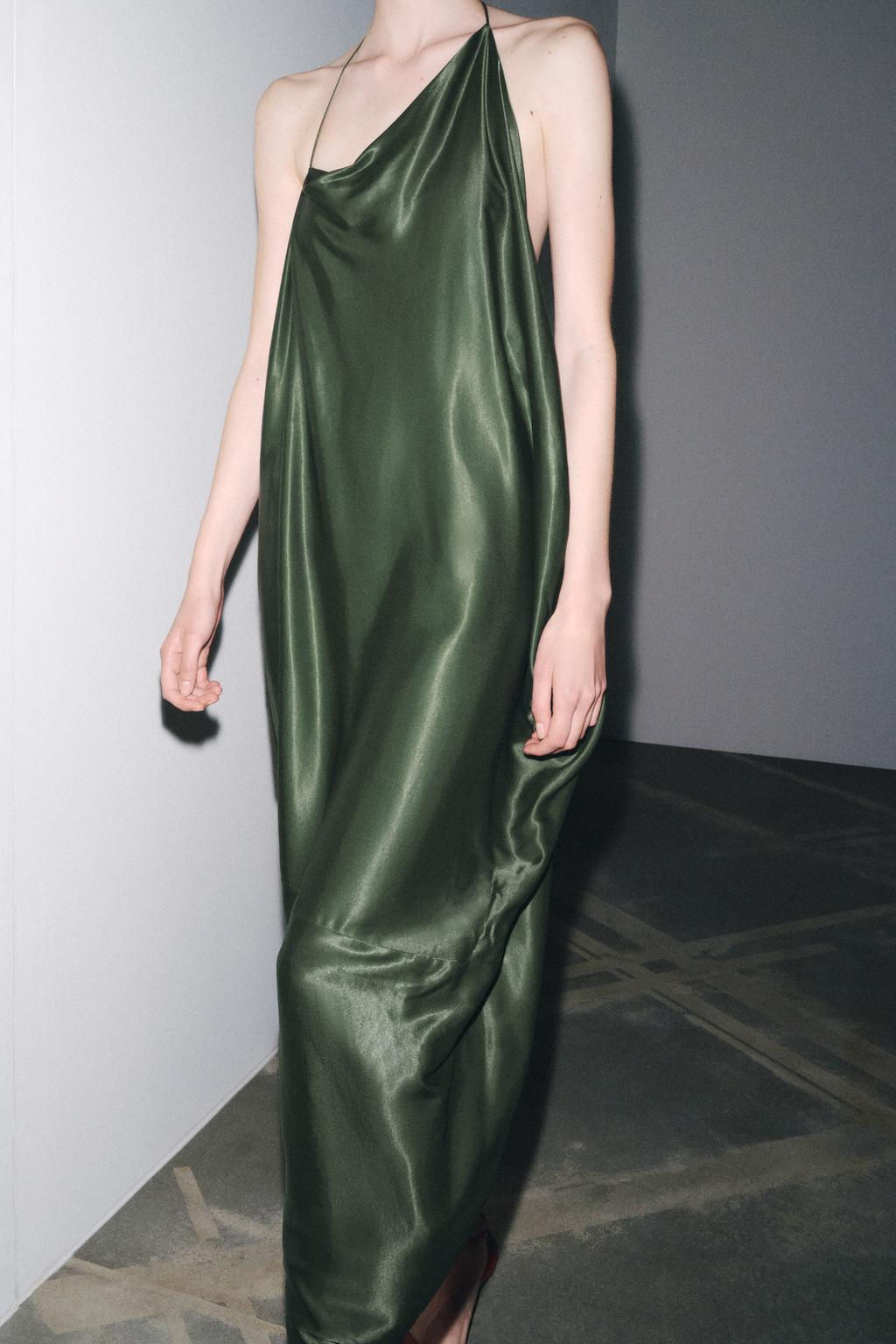ZW COLLECTION ASYMMETRIC SATIN DRESS - Zara фото 5