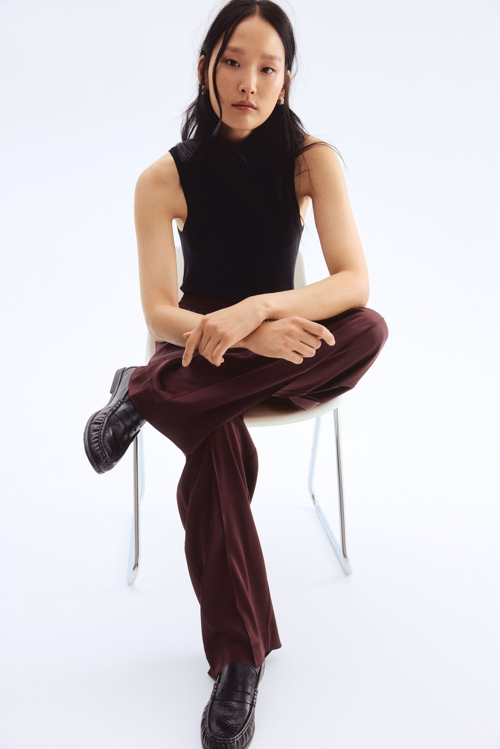 Pantal?n amplio con raya - H&m фото 5