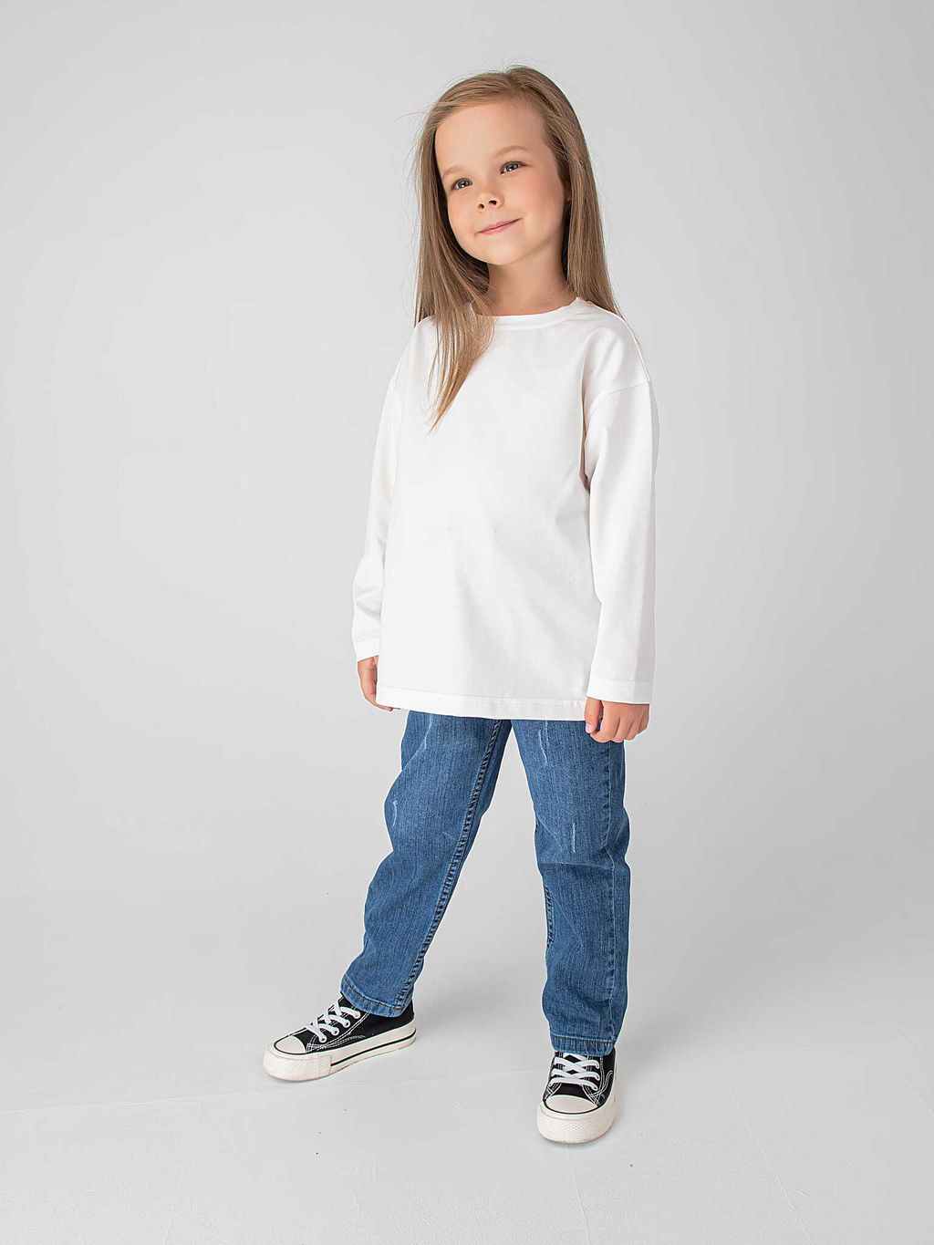 Джинсы прямые Синие - Bungly фото 7