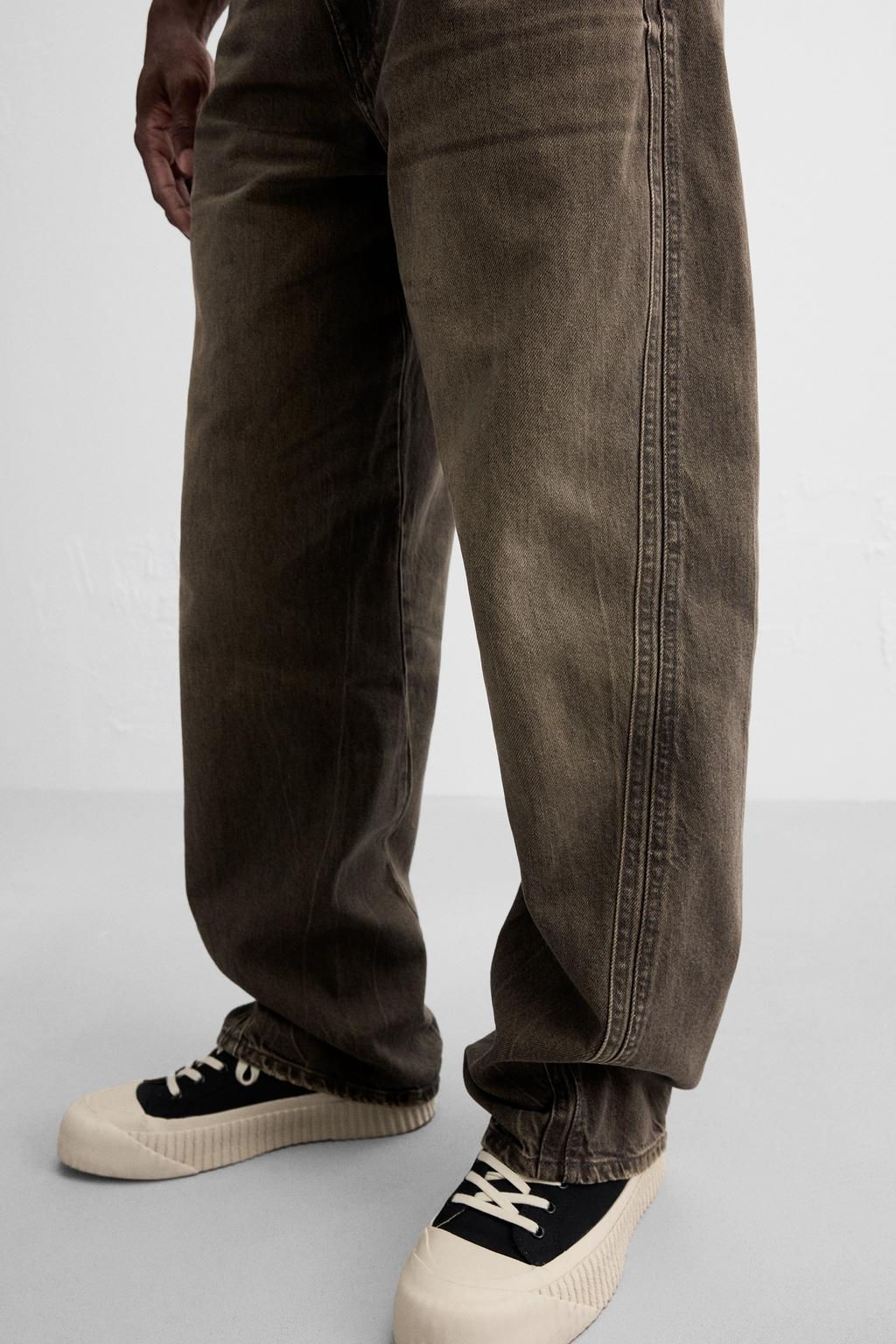 BAGGY FIT JEANS WITH TURNED SEAMS - Zara фото 5