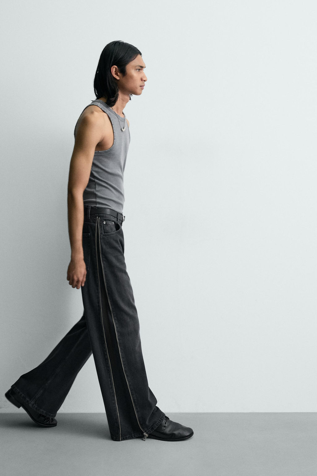 JEANS FLARE FIT CREMALLERAS / Carb?n - Zara фото 8