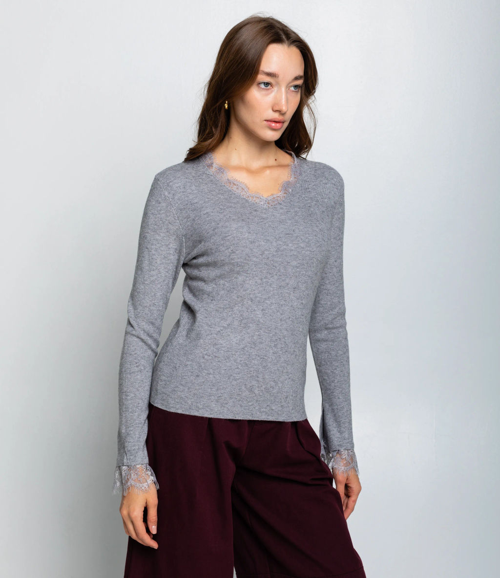 Джемпер #КТ9045, серый