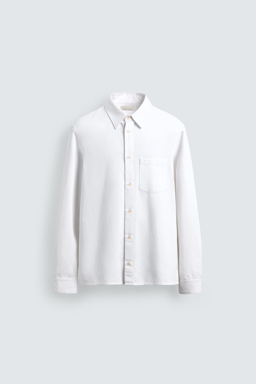 CAMISA DENIM FLUIDO REGULAR FIT / Crudo - Zara фото 7