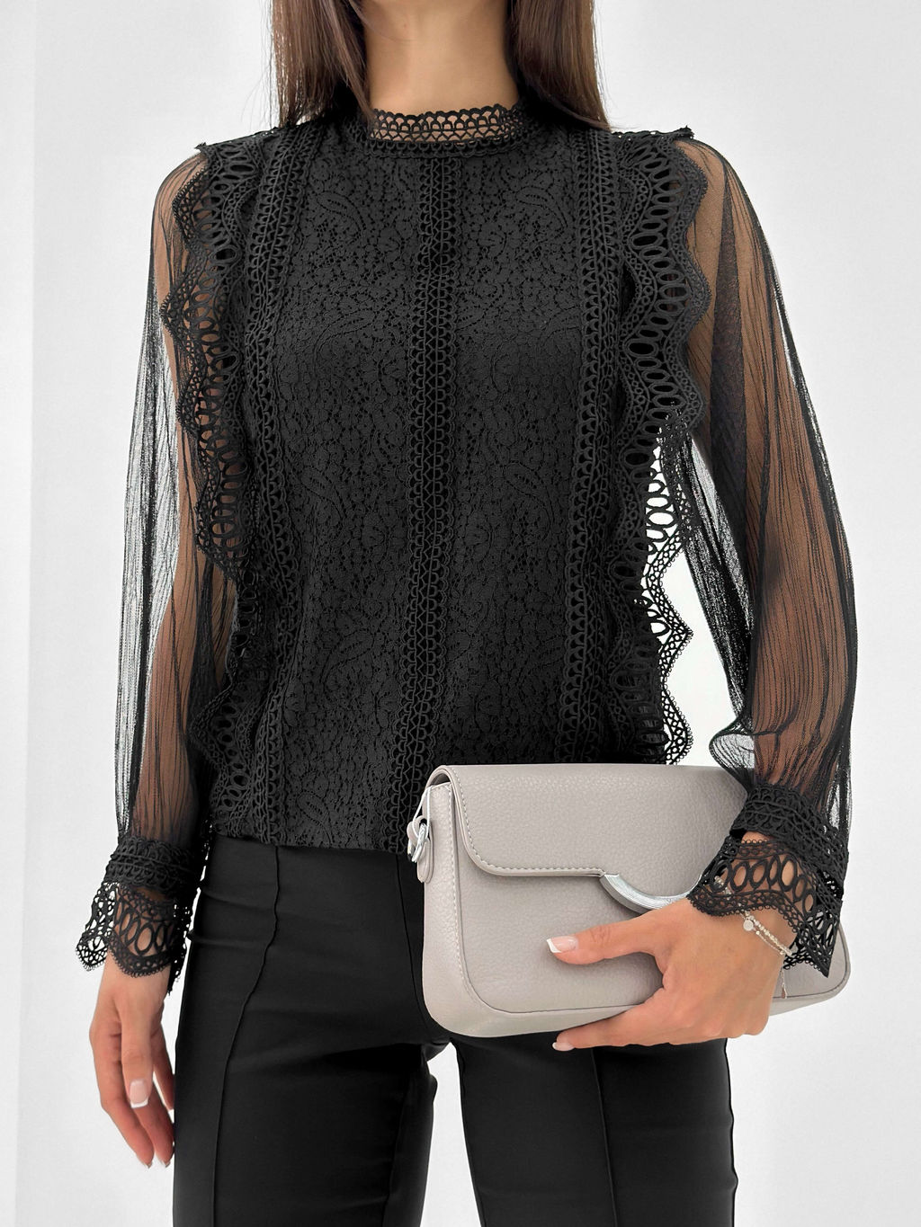 Блузка Сидни (черный) - Nadi bordo фото 16