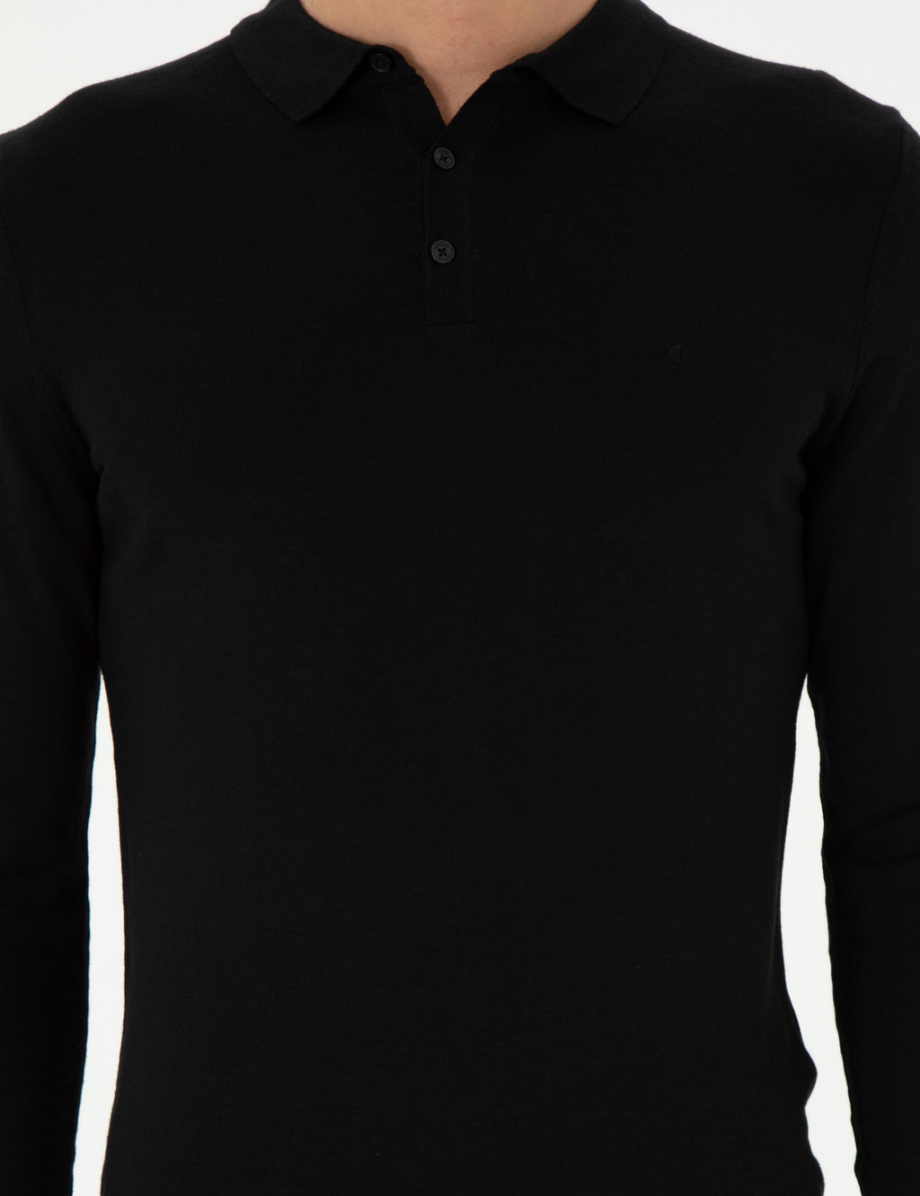 Черный базовый свитер узкого кроя - Cacharel фото 6