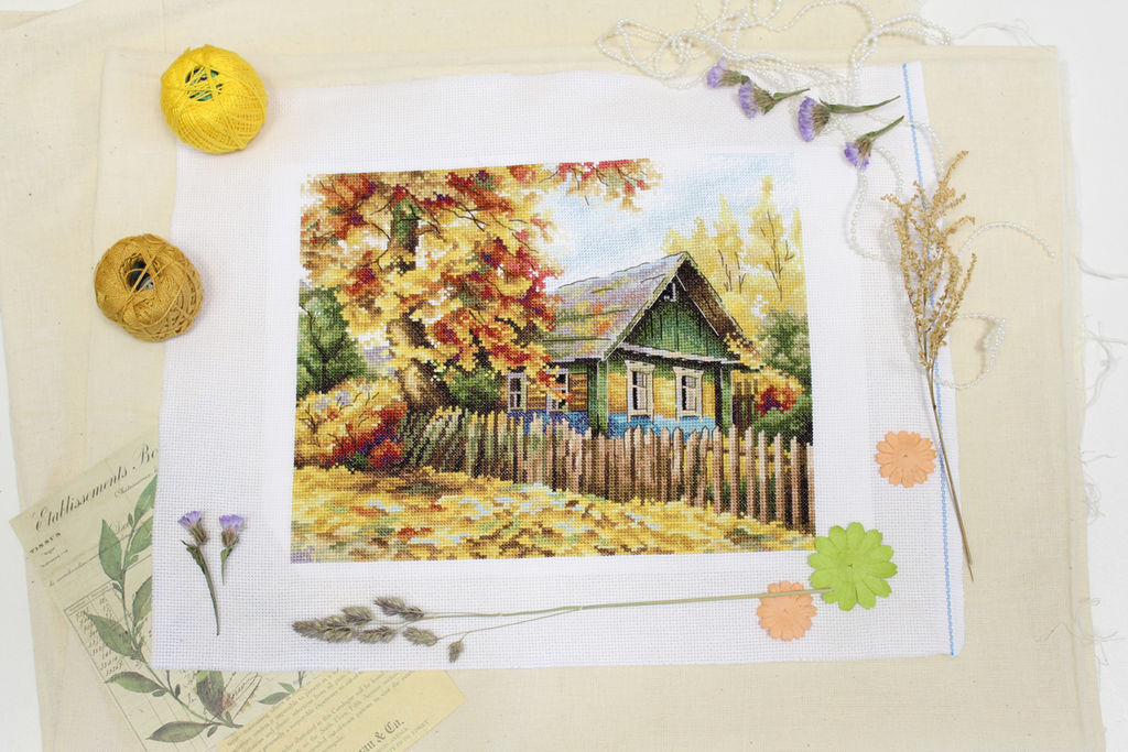 Набор для вышивания М.П.Студия НВ-839 Домик на пригорке 20 х 25 см  фото 7