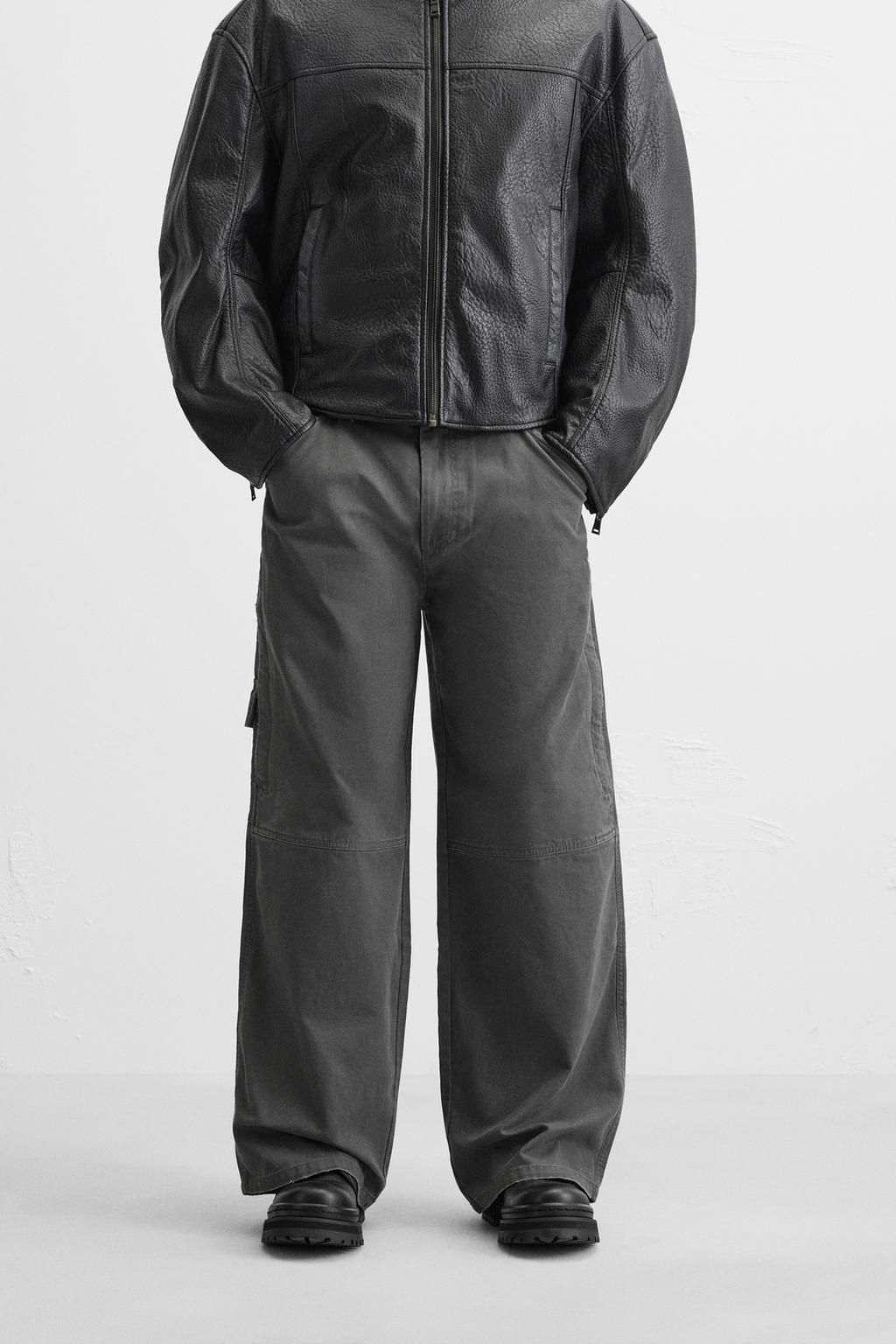 RELAXED FIT WASHED TROUSERS - Zara фото 2