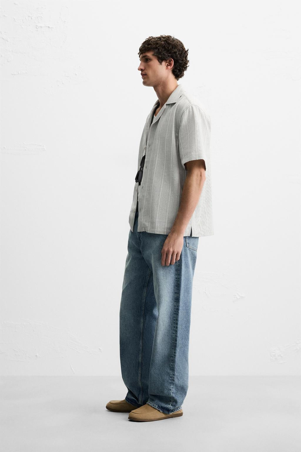 STRIPED TEXTURED SHIRT - Zara фото 4