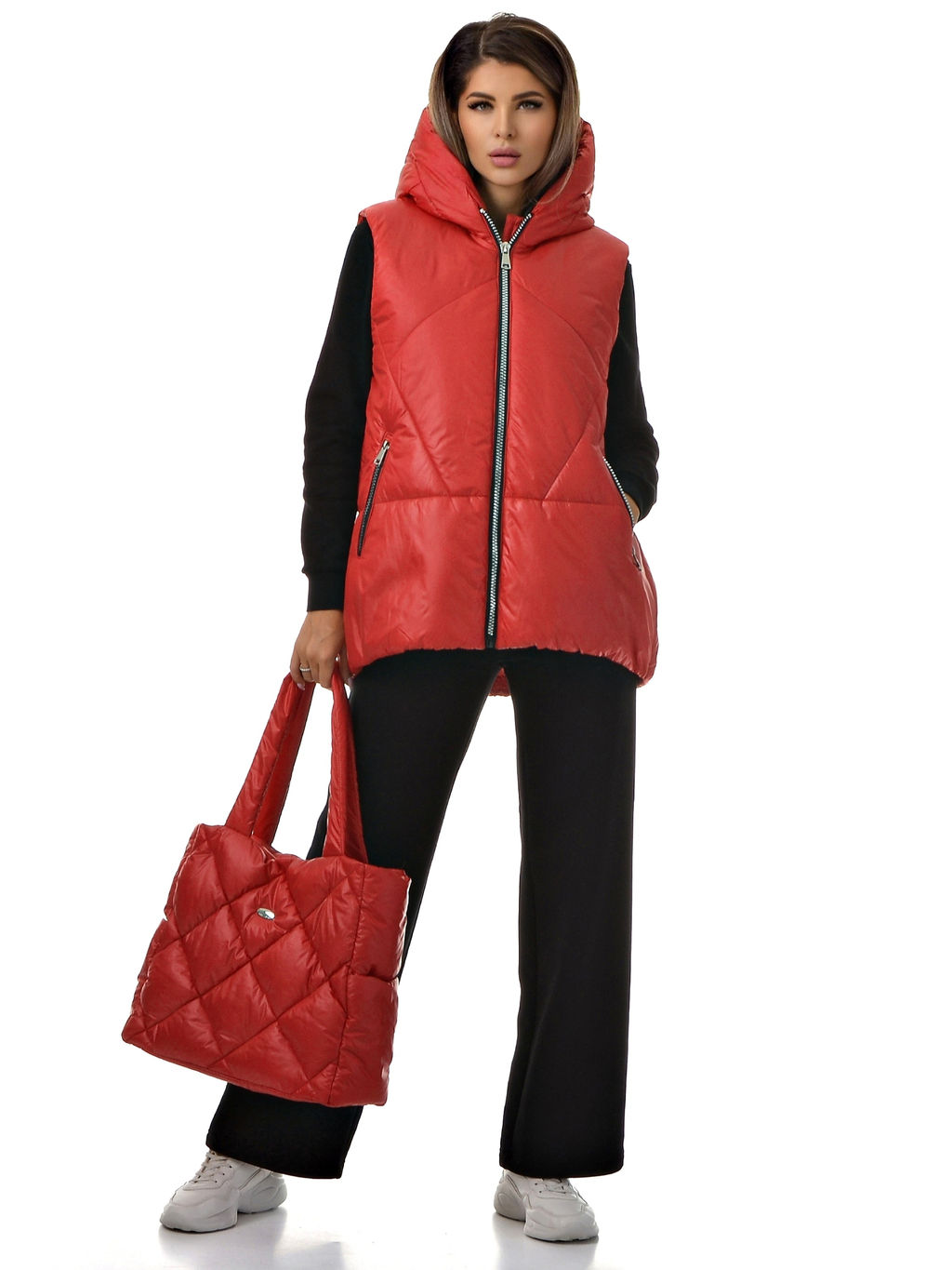 Утепленный жилет  oversize - А+б коллекция фото 8