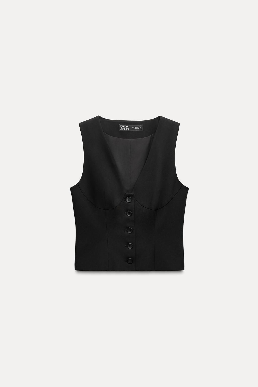 SHORT SCALLOPED WAISTCOAT - Zara фото 4