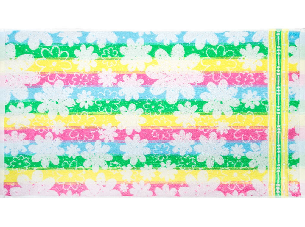 Полотенце махровое 6с103.412ж1 Цветы полевые (св.радужка) 50х90см