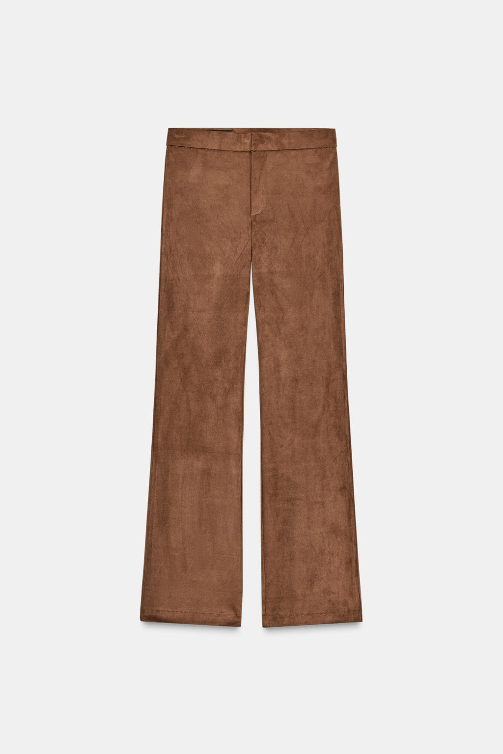 FAUX LEATHER FLARE TROUSERS - Zara фото 4