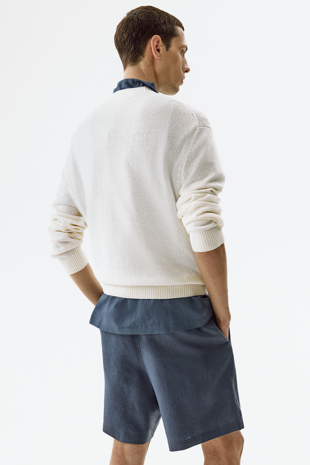 Pantal?n corto de lino Relaxed Fit - H&m фото 8