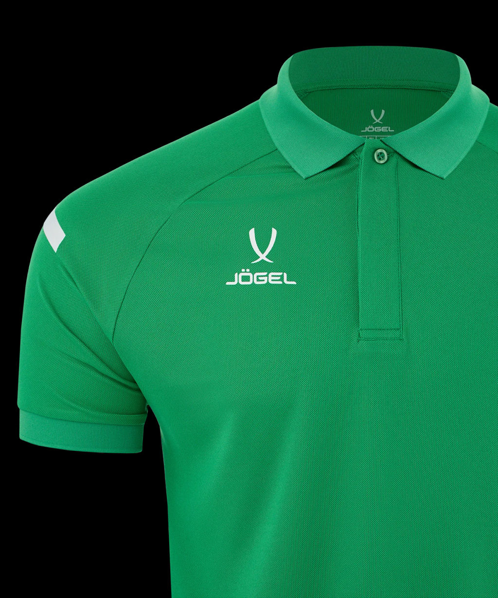 Поло JOGEL CAMP 2 Poly Polo, зеленый/белый  фото 4