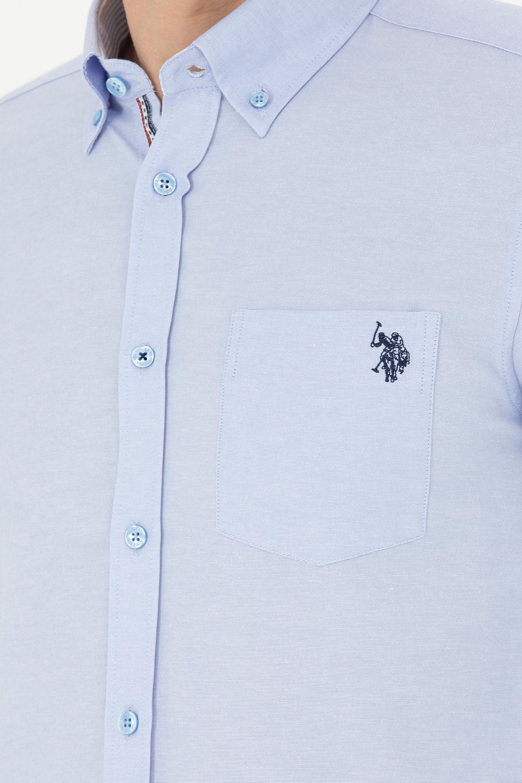Мужская синяя рубашка с длинным рукавом - U.s. polo assn фото 14