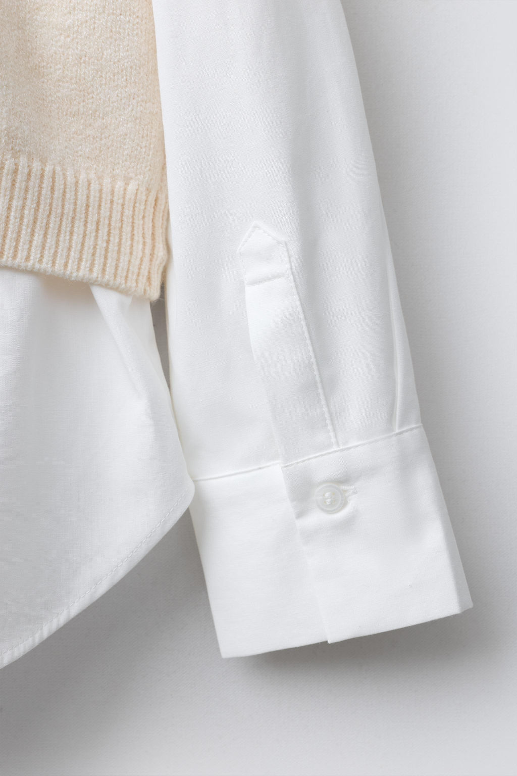 POPLIN SHIRT WITH KNIT WAISTCOAT AND VELVET BOWS - Zara фото 4