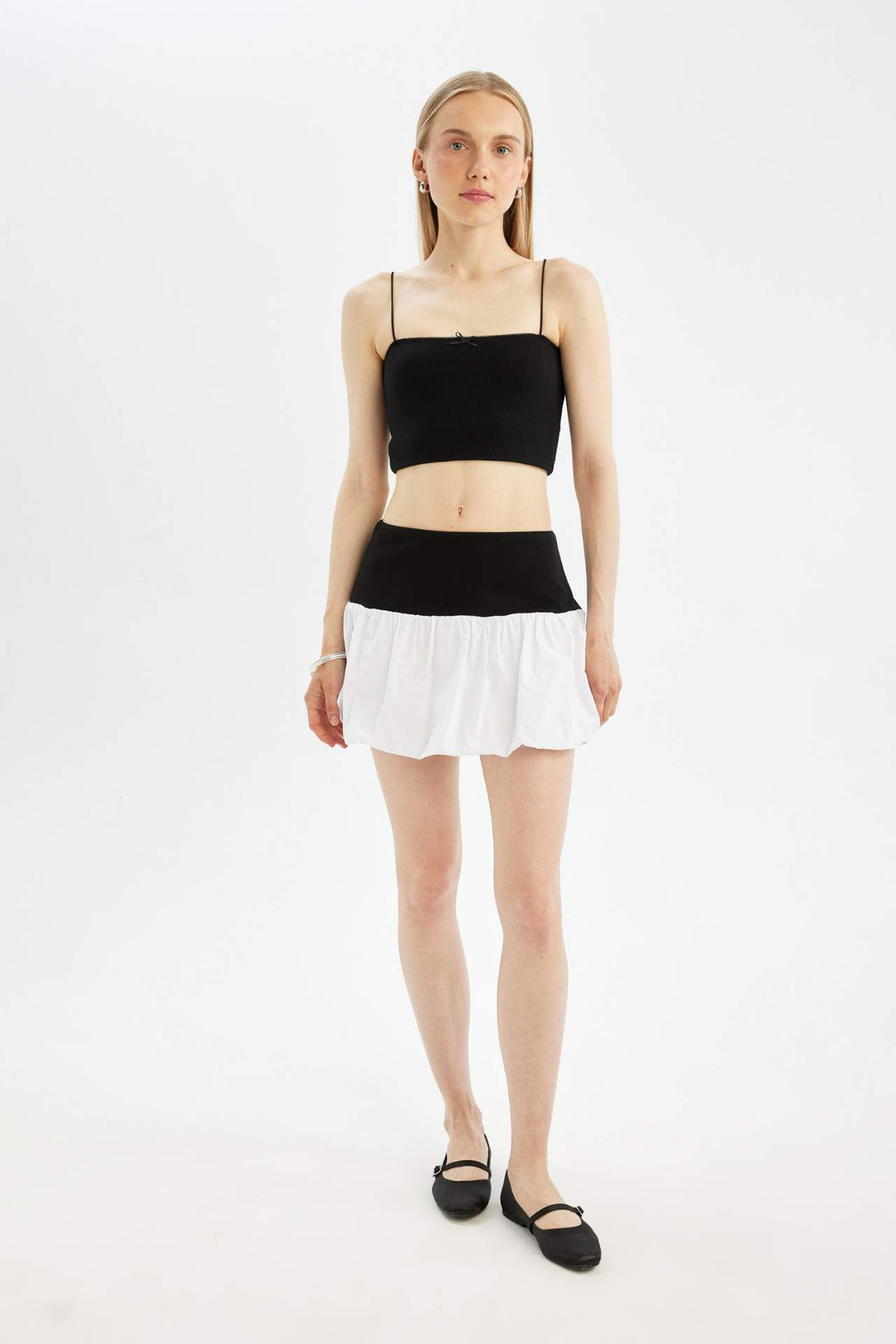 Coool Balloon Fit Yuksek Bel Pamuk Astarl? Mini Etek - Defacto фото 2