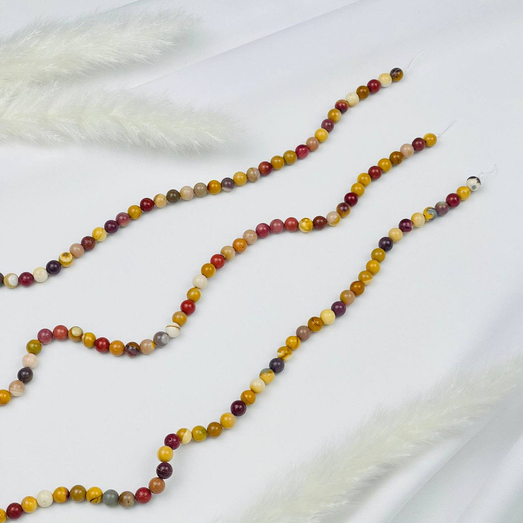 Бусины для рукоделия из Яшмы "Мукаит" 38 см