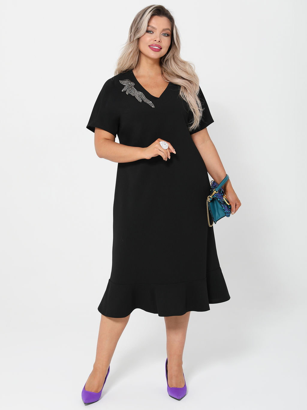 Платье 0421-1 черничный - Dora фото 15