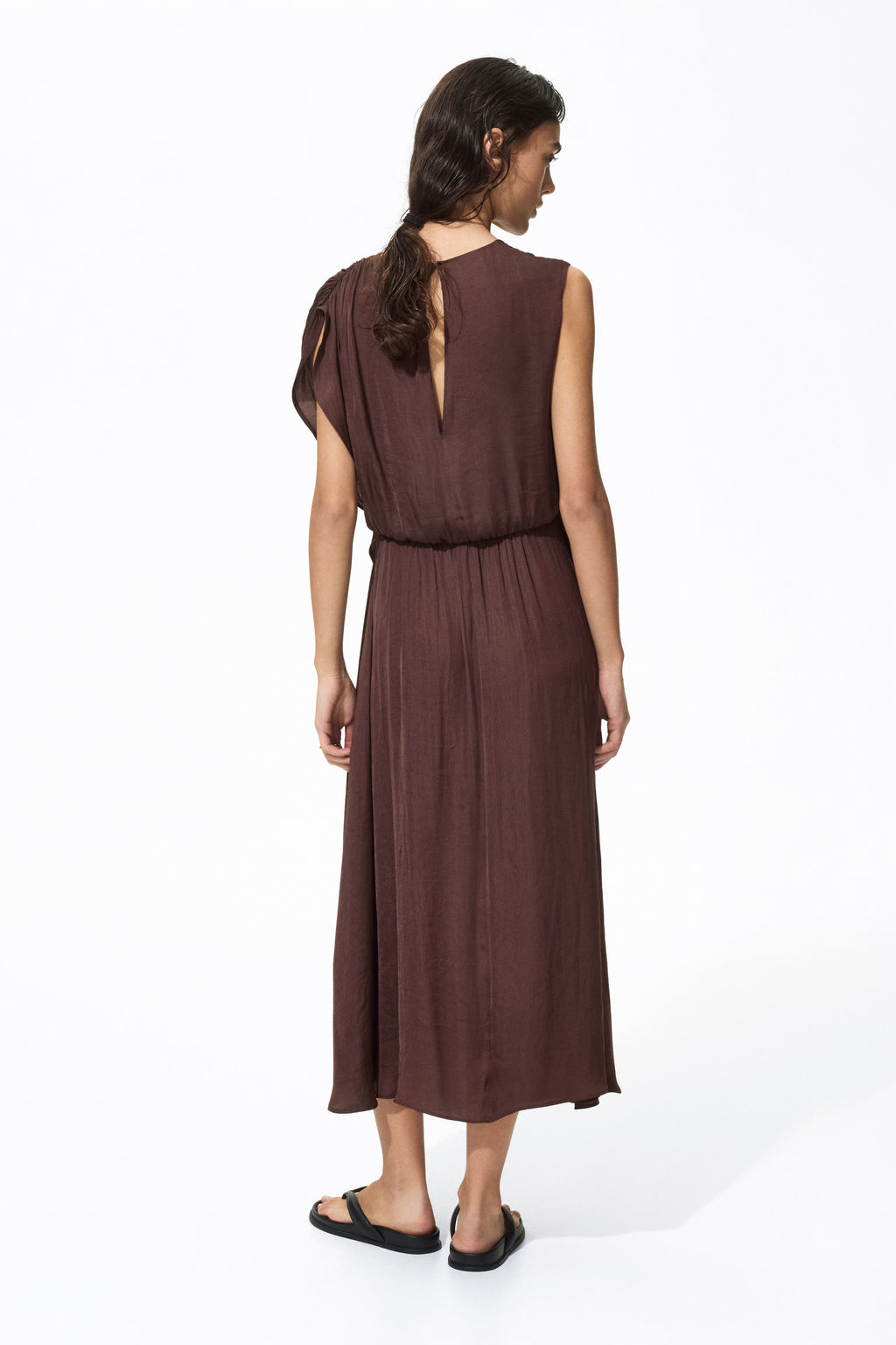 Vestido drapeado de sat?n - H&m фото 6