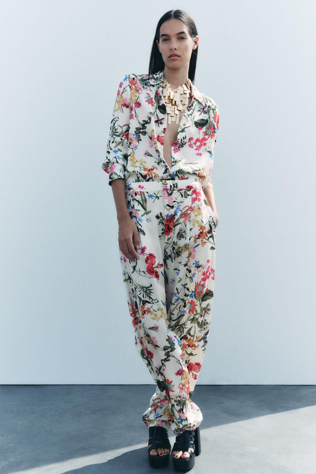 ZW COLLECTION PRINTED SHIRT WITH BUTTONS - Zara фото 5