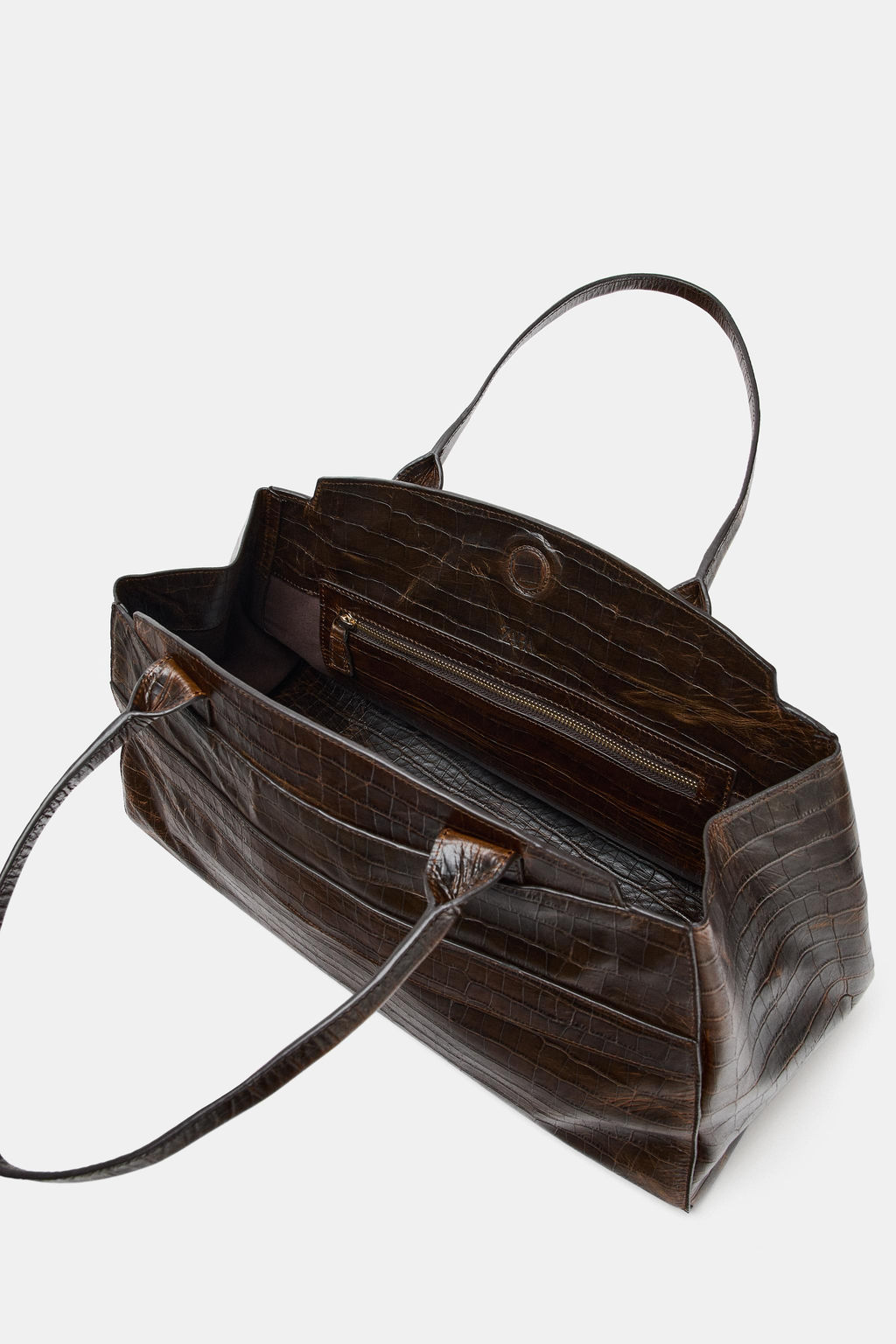 LEATHER MAXI CITY BAG - Zara фото 7