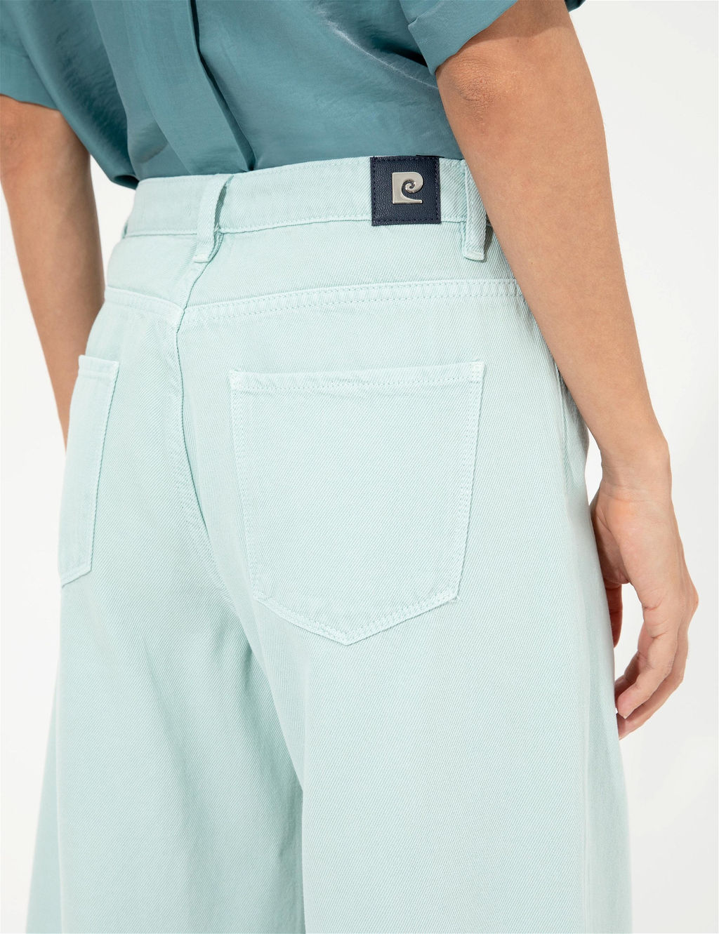 A__k Mavi Flare Cropped Kanvas Pantolon - Pierre cardin фото 7