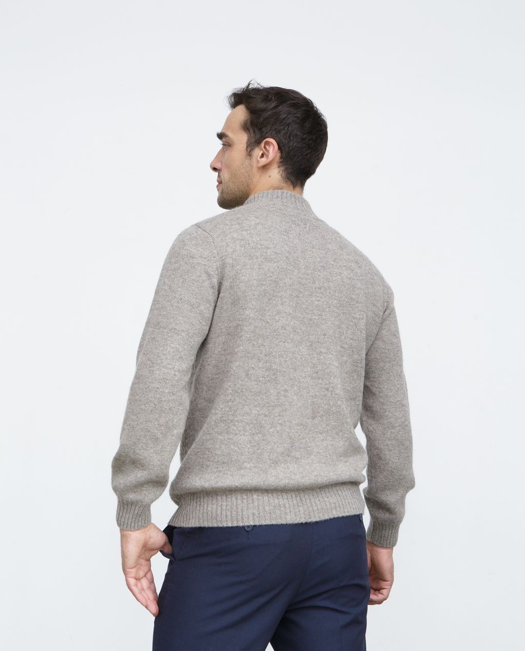 Джемпер из пуха яка 11065 серый