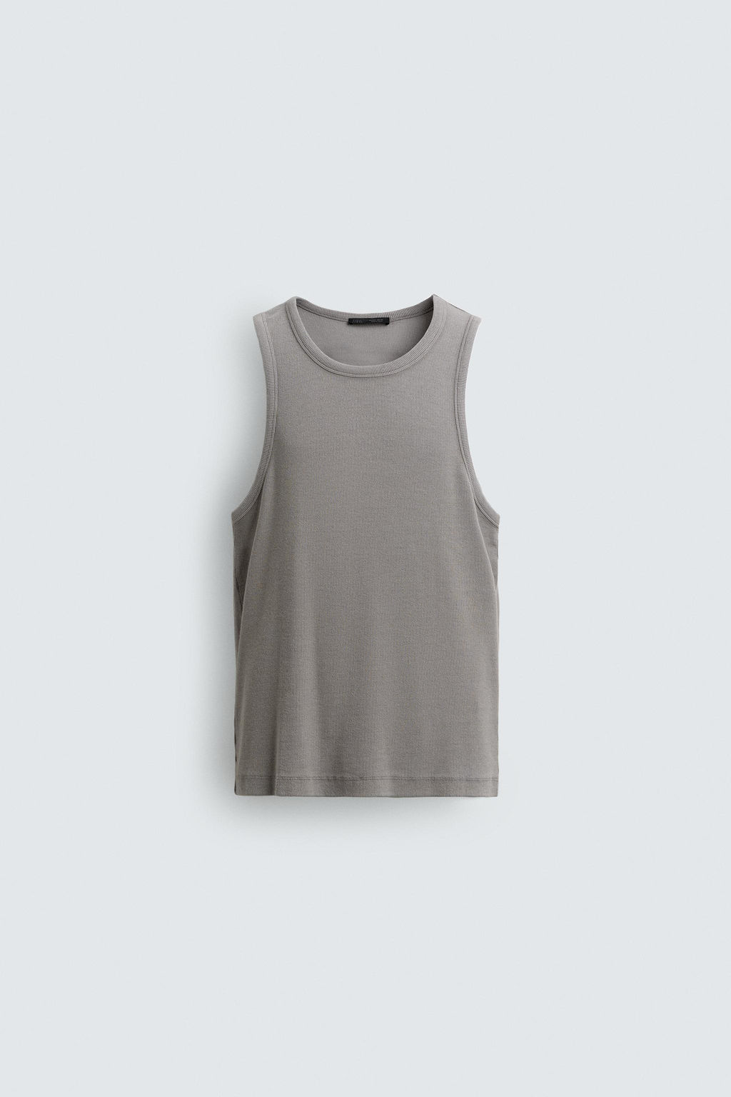 CAMISETA TANK RIB LAVADO / Gris claro - Zara фото 7