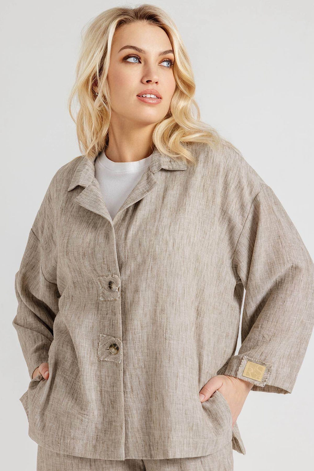 Жакет женский 4524/01/Бежевый - Rise фото 3