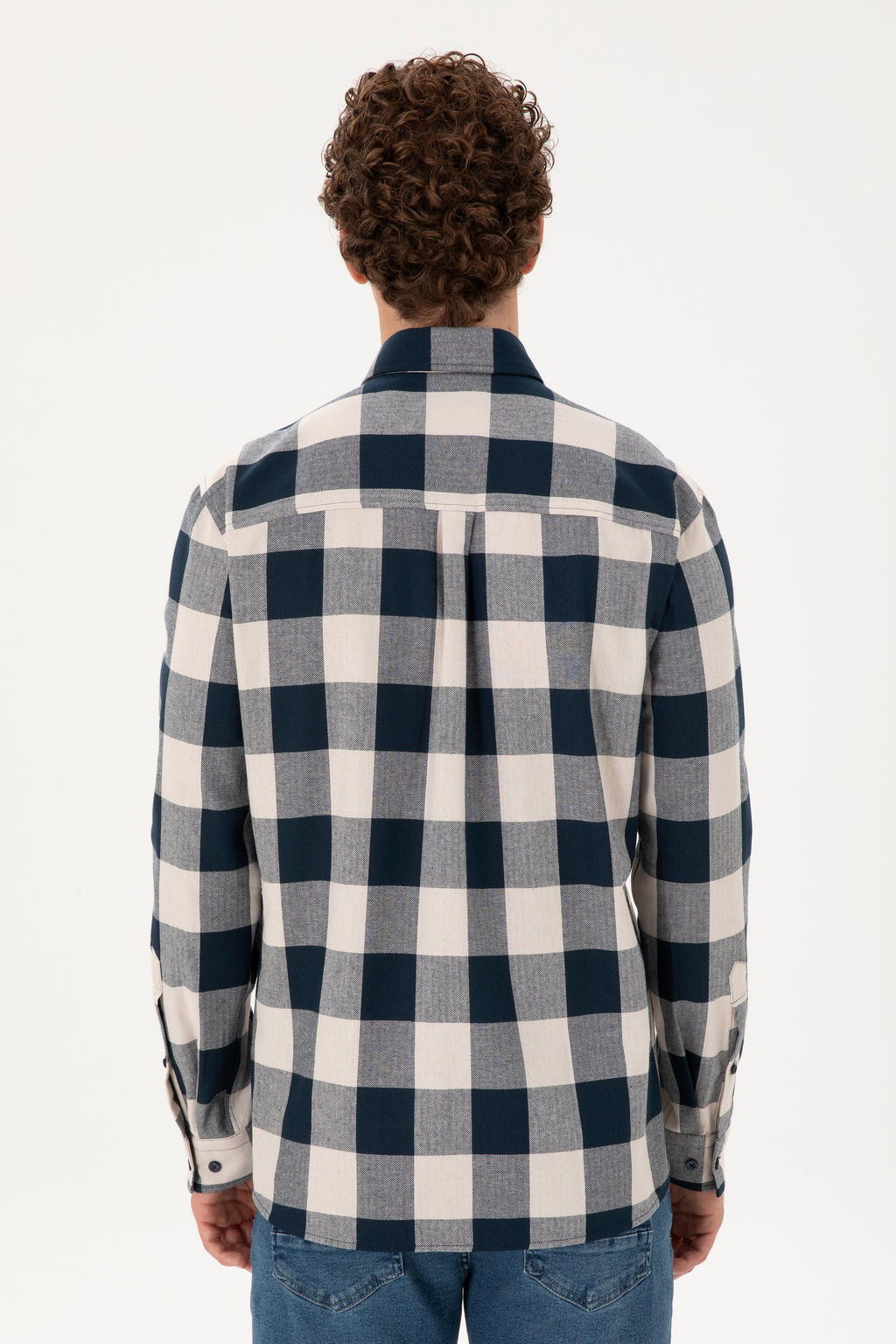 Мужская темно-синяя рубашка с длинным рукавом - U.s. polo assn фото 5