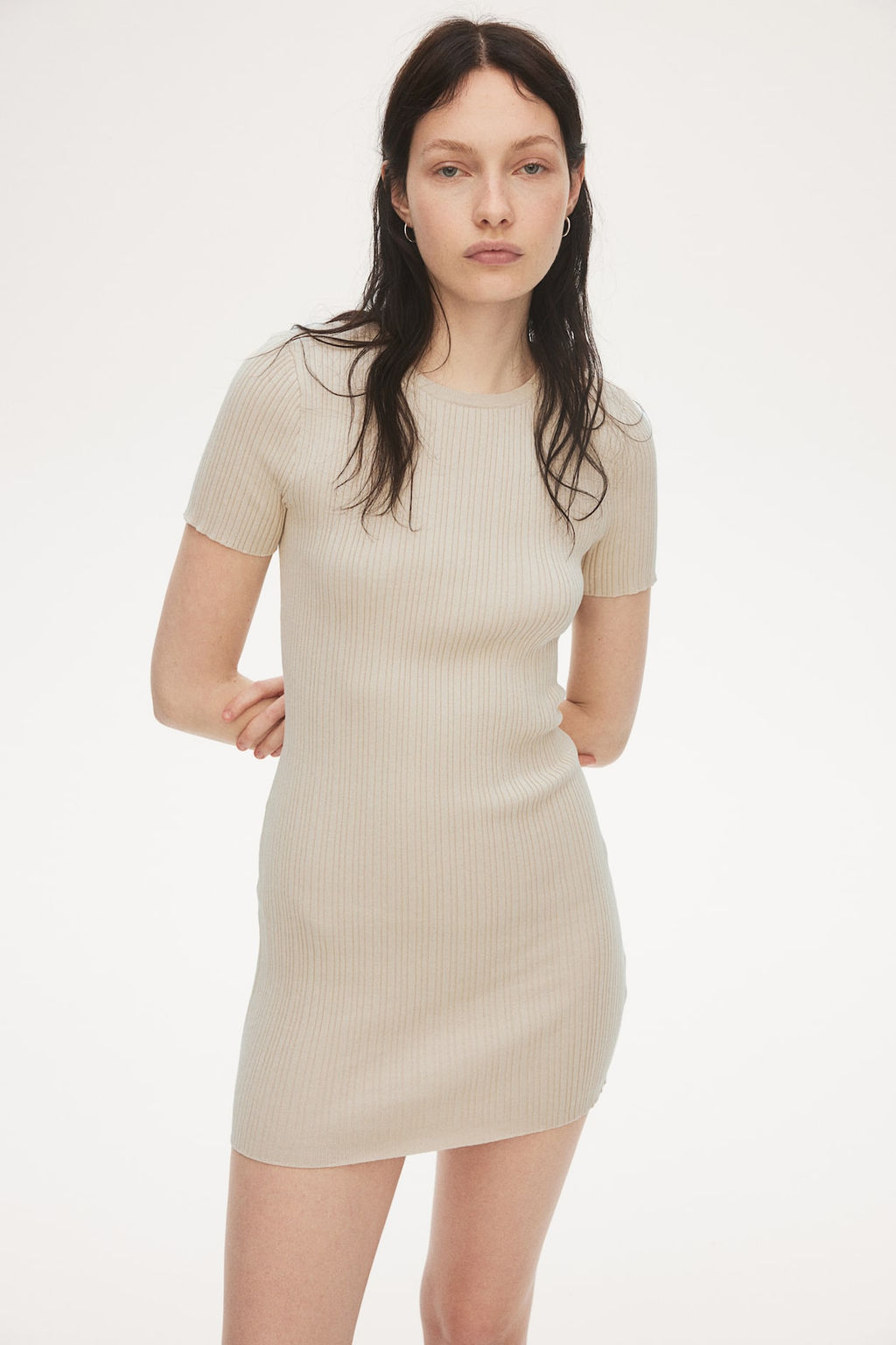 Vestido ajustado en punto de canale - H&m фото 2