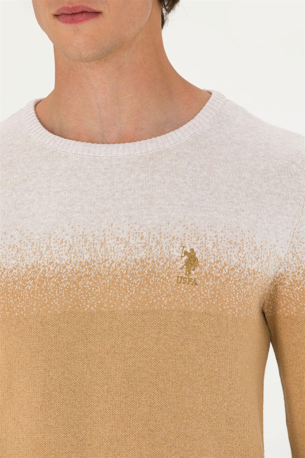 U. S. Polo Assn Мужской свитер из каменного меланжа - U.s. polo assn фото 7