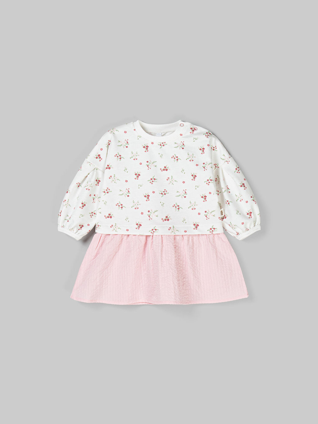 Платье с хлопковой юбкой Цветы 0+ - Bungly фото 2