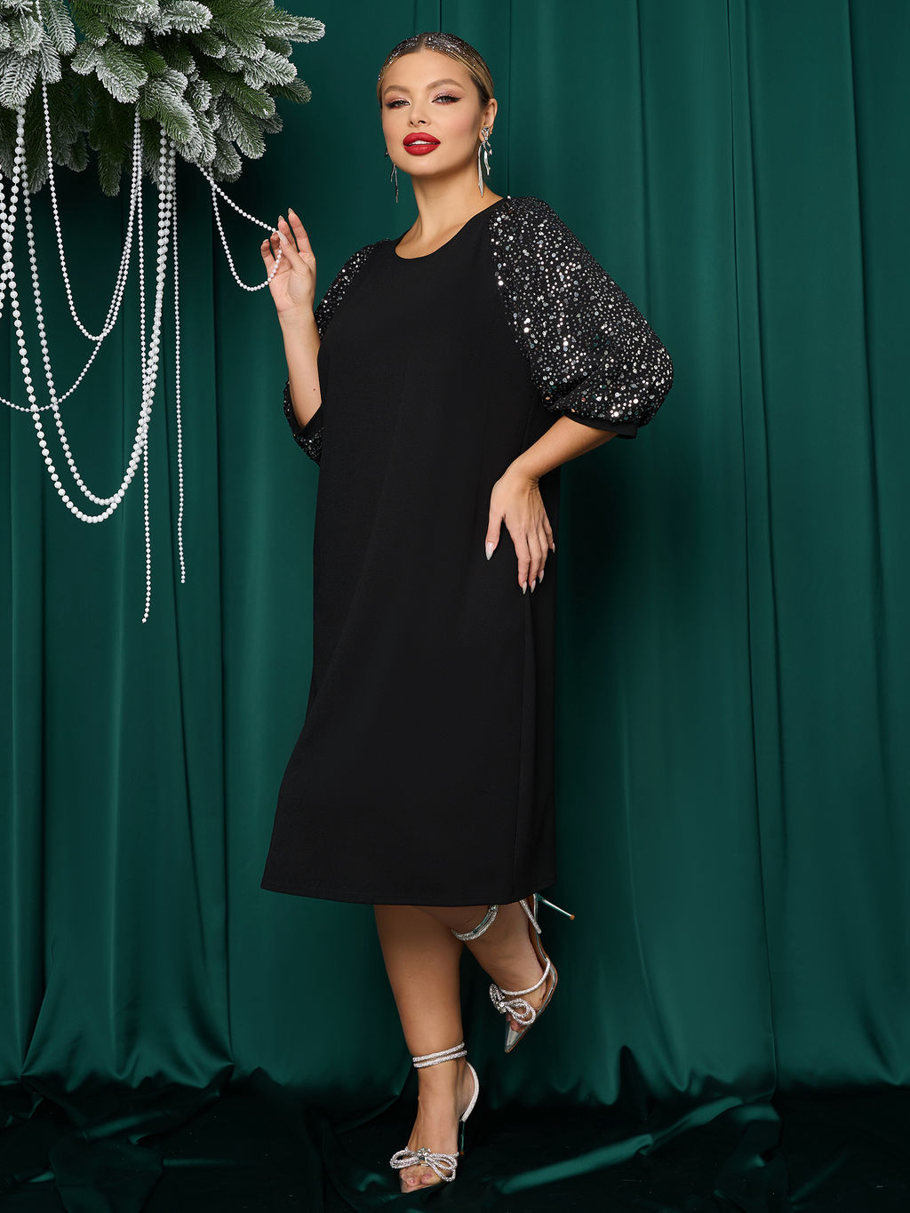 Платье 0218-2 чёрный кварц - Dora фото 65