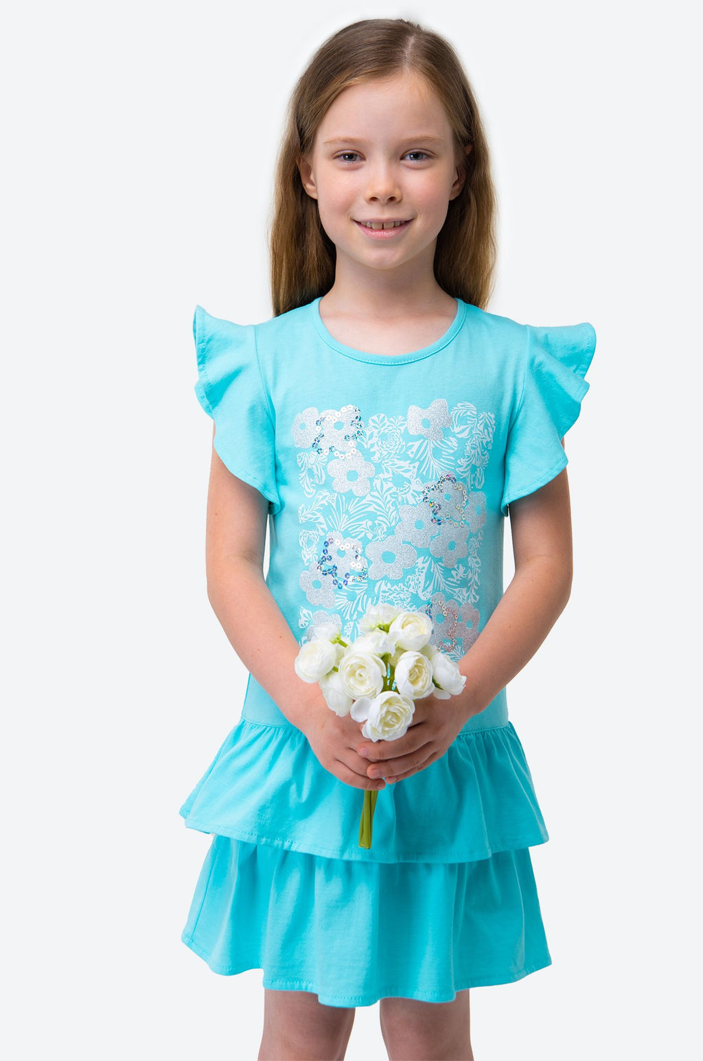 Летнее хлопковое платье для девочки Happy Fox  фото 21