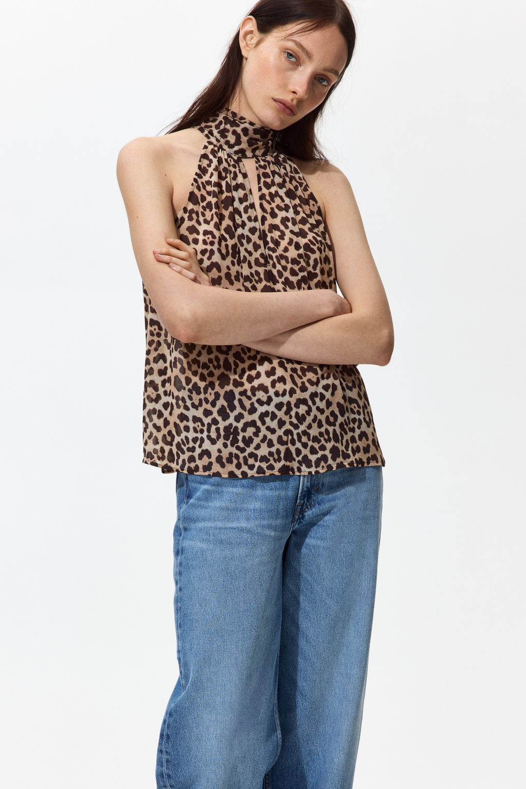 Top de gasa con cuello fular - H&m фото 7