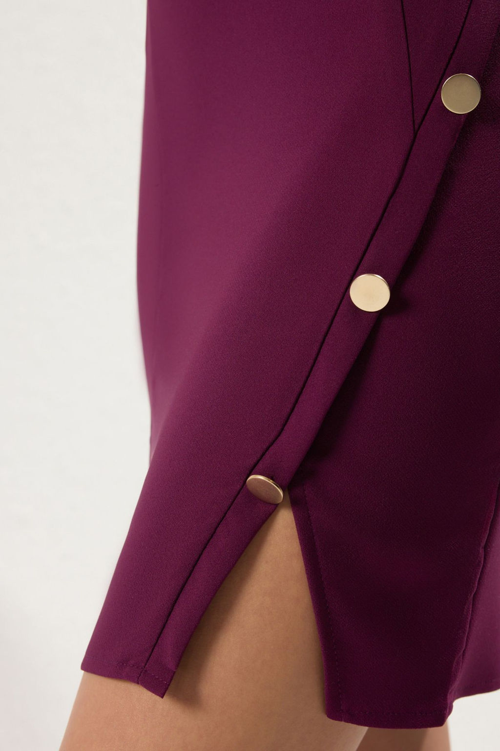 TRENDYOLMILLA Murdum Vucudu Saran Y?rtmacl? Dugme Detayl? Mini Dokuma Elbise TWOSS25EL00214  фото 6