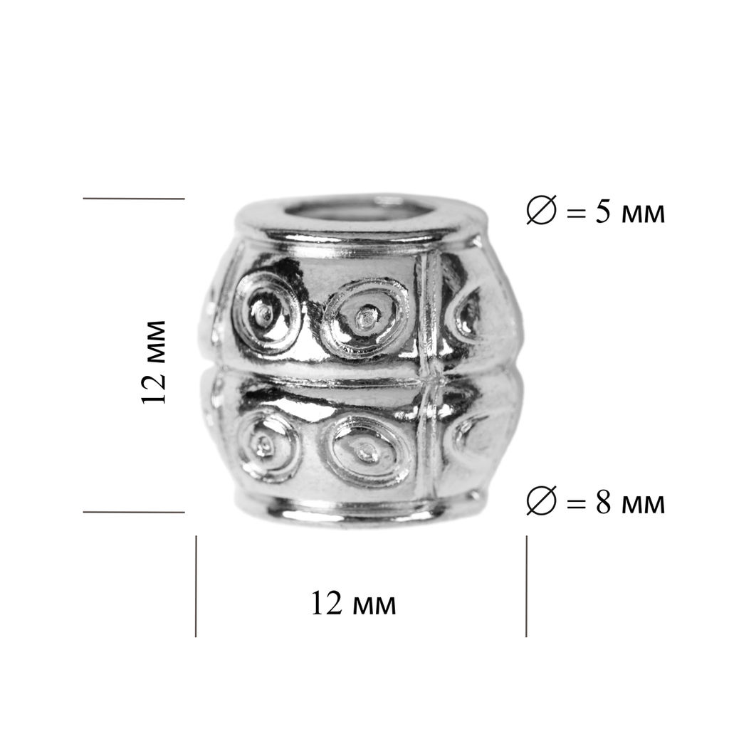 Концевик металл Gamma GB 1645 декоративные в пакете 20 шт №12 шлифованная бронза