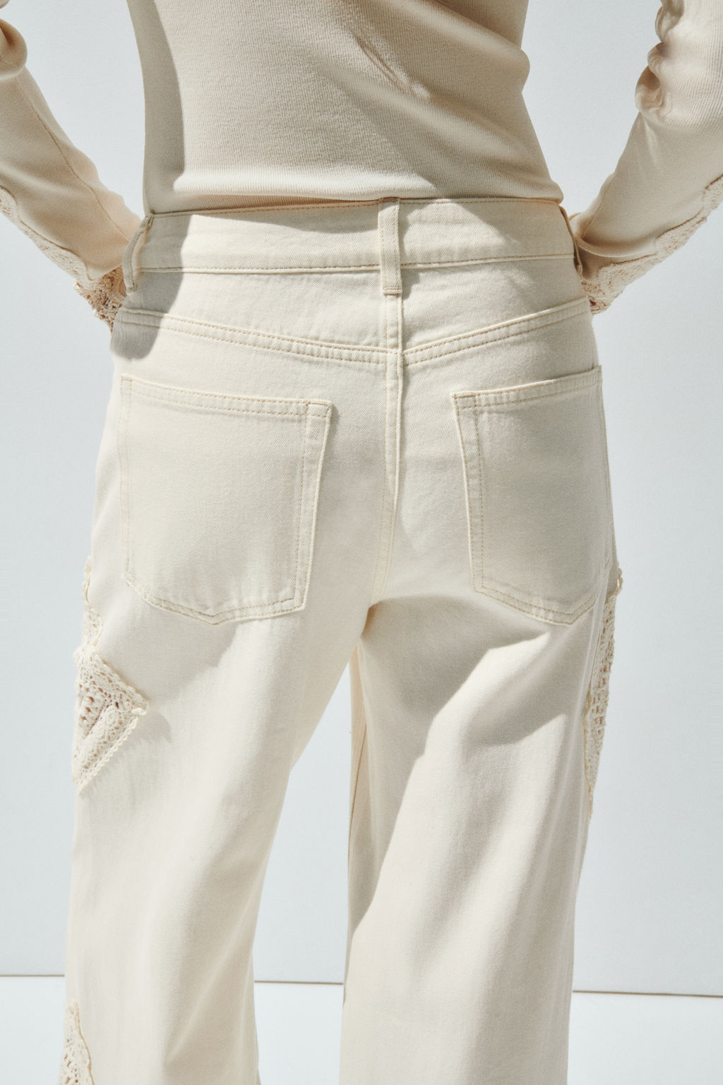 Pantal?n con detalles efecto crochet - H&m фото 5