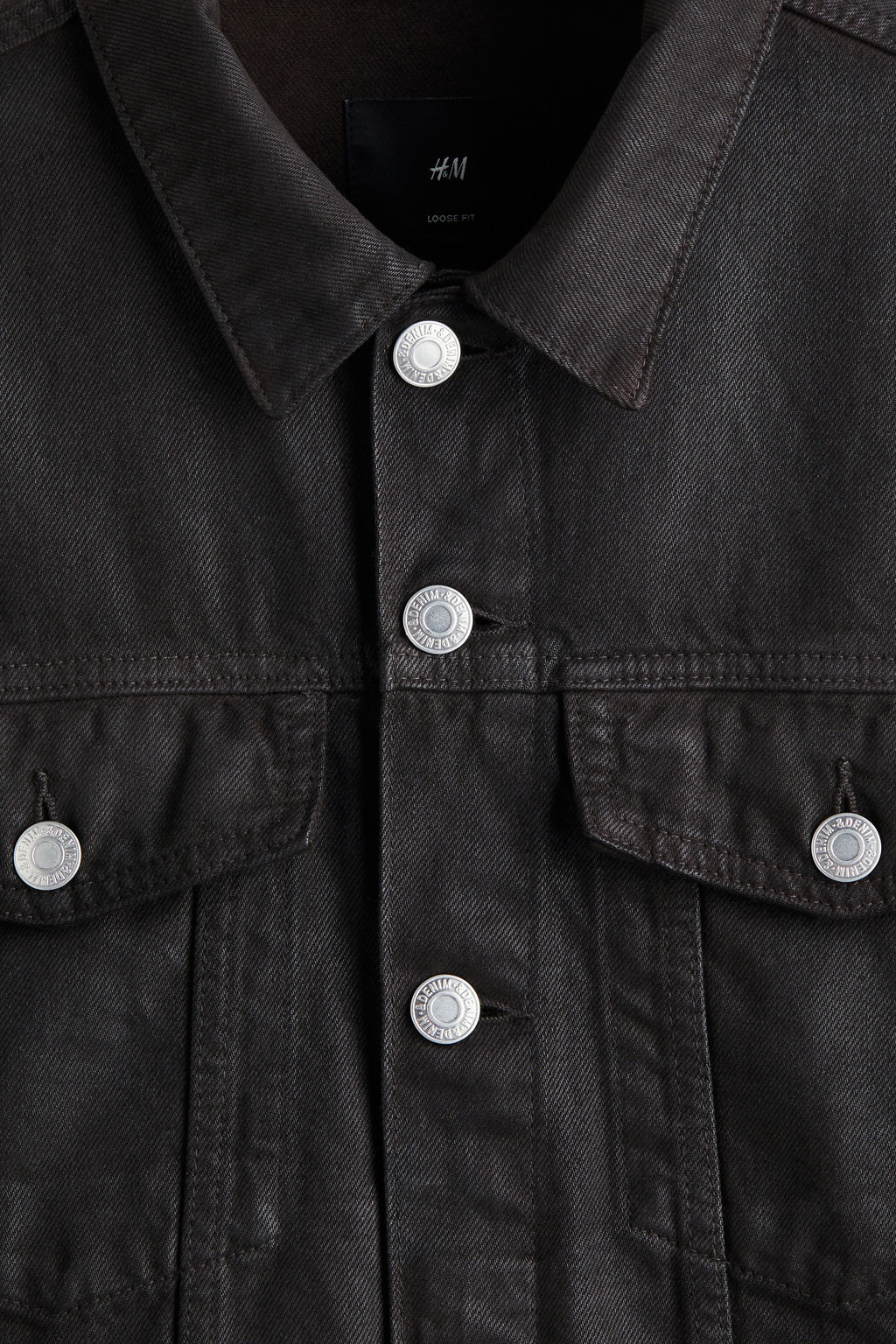 Cazadora trucker en denim revestido - H&m фото 5