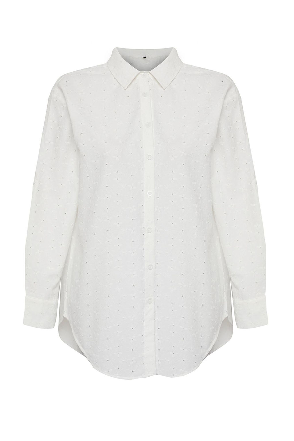 TRENDYOLMILLA Beyaz Dokuma Brode Plaj Gomlegi TBESS25GO00001 фото 5