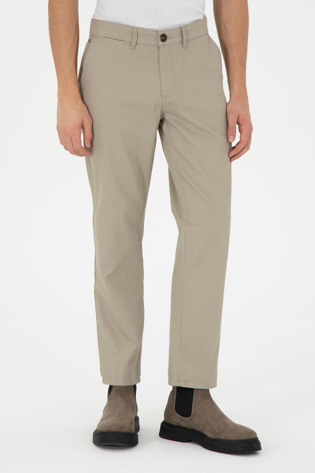 Мужские брюки из плотной ткани светло-хаки Неожиданная скидка в корзине - U.s. polo assn фото 2