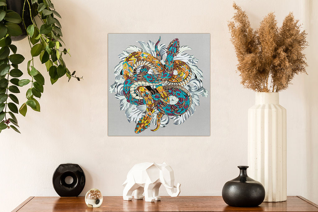 Кристальная (алмазная) мозаика ФРЕЯ ALBP-278 постер Сплетение 30 х 30 см