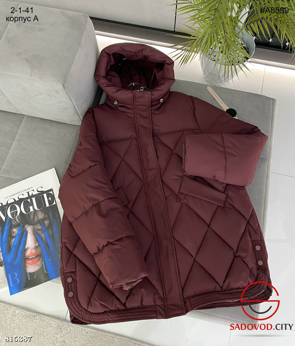 Женская стёганная куртка с капюшоном - Bruno фото 4