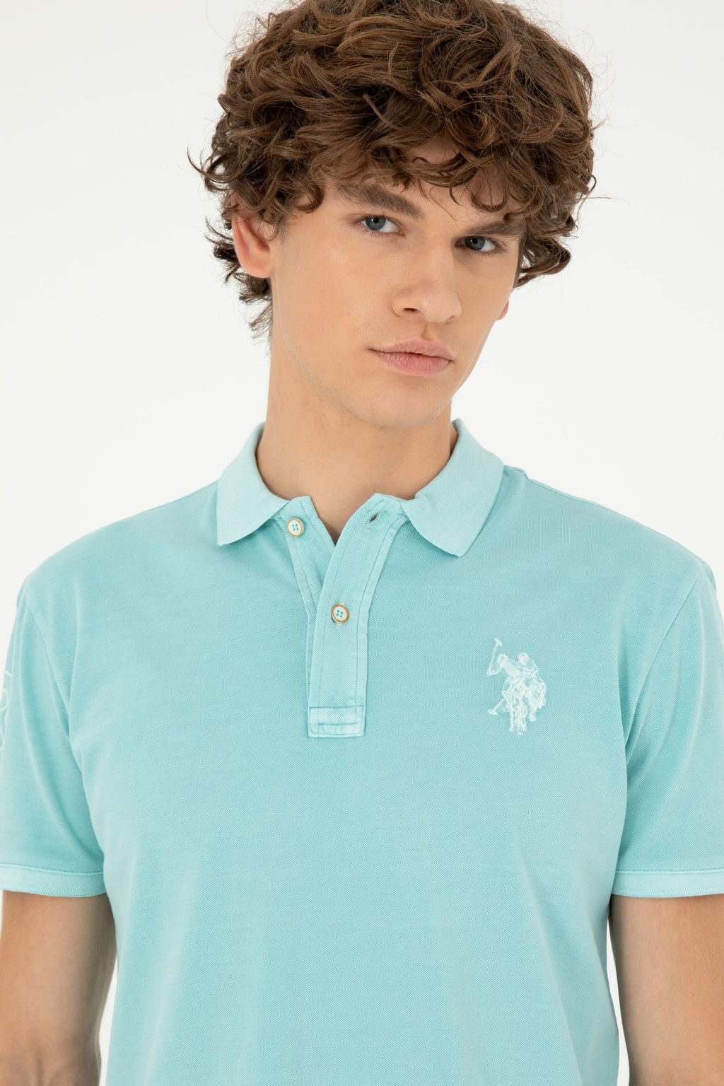 Футболка U.S. Polo Assn мятная хлопок  фото 2