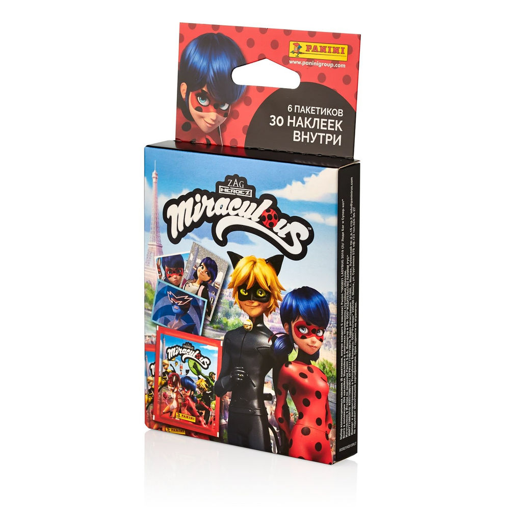 Блистер с наклейками Panini Леди Баг и Супер-кот (3 сезон) набор из 6 пакетиков