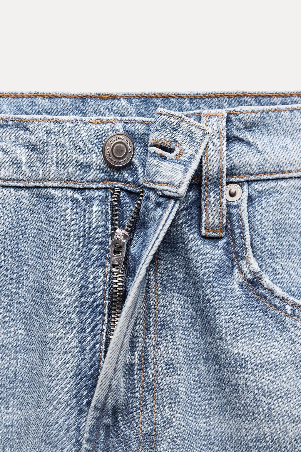 ZW COLLECTION STRAIGHT-LEG MID-RISE JEANS - Zara фото 9