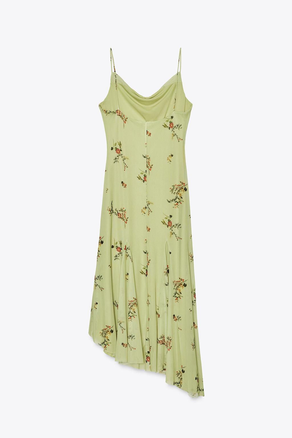 PRINTED TULLE MIDI DRESS - Zara фото 6